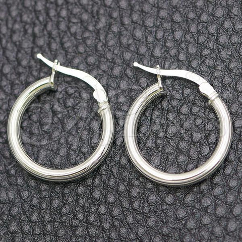 Sterling Silver Small Hoop, Polished, Silver Finish, 02.389.0111.15
