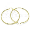 Oro Laminado Extra Large Hoop, Gold Filled Style Diamond Cutting Finish, Golden Finish, 02.213.0251.1.70