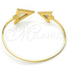 Gold Tone Individual Bangle, with White Mother of Pearl, Polished, Golden Finish, 07.263.0004.2.GT (02 MM Thickness, One size fits all)