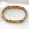 Stainless Steel ID Bracelet, Polished, Golden Finish, 03.114.0229.2.09