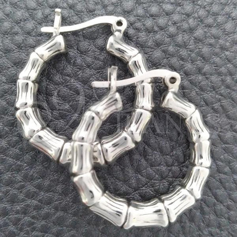 Sterling Silver Medium Hoop, Polished, Silver Finish, 02.395.0035.25