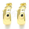 Oro Laminado Stud Earring, Gold Filled Style Polished, Golden Finish, 02.163.0152