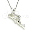 Sterling Silver Fancy Pendant, Dolphin Design, Polished,, 05.398.0051