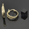 Oro Laminado Small Hoop, Gold Filled Style Diamond Cutting Finish, Golden Finish, 5.146.014