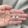 Sterling Silver Stud Earring, with Ivory Pearl, Polished, Silver Finish, 02.399.0062