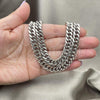 Stainless Steel Necklace and Bracelet, Miami Cuban Design, Polished,, 06.278.0016