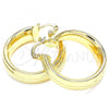 Oro Laminado Medium Hoop, Gold Filled Style Hollow Design, Polished, Golden Finish, 02.170.0236.35