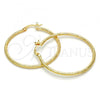 Oro Laminado Medium Hoop, Gold Filled Style Diamond Cutting Finish, Golden Finish, 02.168.0039.40