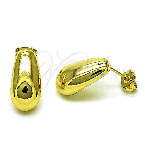 Oro Laminado Stud Earring, Gold Filled Style Polished, Golden Finish, 02.341.0154