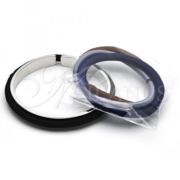 Rhodium Plated Individual Bangle, Polished, Rhodium Finish, 07.192.0029.1 (08 MM Thickness, One size fits all)