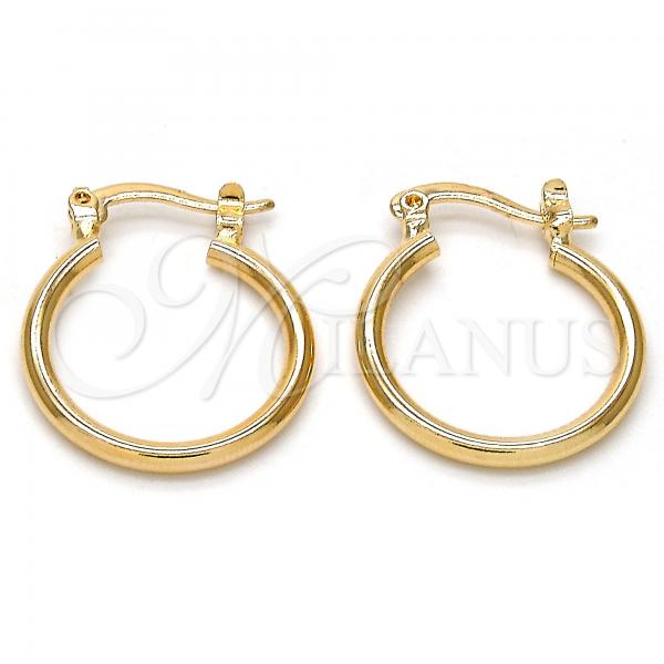 Oro Laminado Small Hoop, Gold Filled Style Polished, Golden Finish, 5.134.013.15