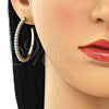 Oro Laminado Stud Earring, Gold Filled Style with Turquoise Crystal, Polished, Golden Finish, 02.122.0118.2.35