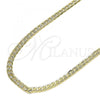 Oro Laminado Basic Necklace, Gold Filled Style Curb Design, Polished, Golden Finish, 04.213.0237.16