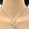Oro Laminado Fancy Pendant, Gold Filled Style Eagle Design, Polished, Tricolor, 5.180.012