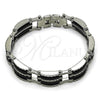 Stainless Steel Solid Bracelet, Polished, Steel Finish, 03.114.0398.08