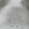 Sterling Silver Threader Earring, Love Knot Design, Polished, Silver Finish, 02.397.0026