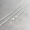 Sterling Silver Basic Necklace, Curb Design, Polished, Silver Finish, 04.420.0031.24