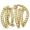 Gold Tone Basic Necklace, Curb Design, Polished, Golden Finish, 04.242.0029.28GT