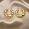 Oro Laminado Medium Hoop, Gold Filled Style Hollow Design, Polished, Golden Finish, 02.170.0428.40