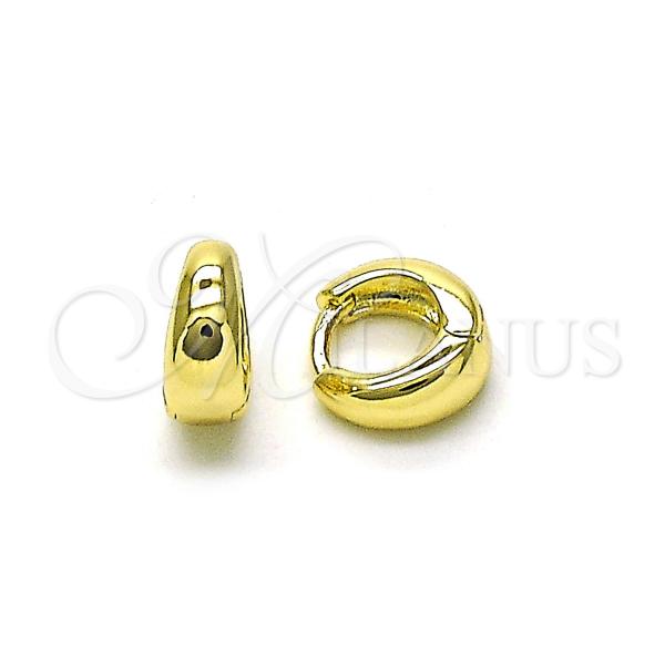 Oro Laminado Huggie Hoop, Gold Filled Style Polished, Golden Finish, 02.213.0706.10