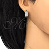 Rhodium Plated Huggie Hoop, with White Cubic Zirconia, Polished, Rhodium Finish, 02.210.0099.1.15