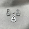 Sterling Silver Earring and Pendant Adult Set, Infinite Design, Polished, Silver Finish, 10.398.0017