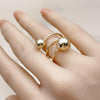 Oro Laminado Elegant Ring, Gold Filled Style Ball Design, Polished, Golden Finish, 01.163.0004