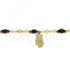 Oro Laminado Charm Bracelet, Gold Filled Style Owl Design, Polished, Golden Finish, 03.213.0084.07
