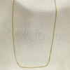 Oro Laminado Basic Necklace, Gold Filled Style Box Design, Polished, Golden Finish, 04.02.0021.18