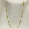 Oro Laminado Basic Necklace, Gold Filled Style Paperclip Design, Polished, Golden Finish, 04.09.0189.20