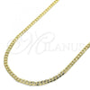 Oro Laminado Basic Necklace, Gold Filled Style Curb Design, Polished, Golden Finish, 04.213.0147.24