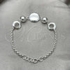 Sterling Silver Fancy Bracelet, Expandable Bead Design, Polished, Silver Finish, 03.399.0003.07