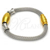 Stainless Steel Fancy Bracelet, Polished, Two Tone, 03.230.0001.07