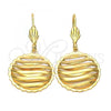 Oro Laminado Dangle Earring, Gold Filled Style Polished, Golden Finish, 5.106.010