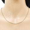 Oro Laminado Basic Necklace, Gold Filled Style Ball Design, Polished, Golden Finish, 04.341.0128.20