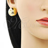 Oro Laminado Leverback Earring, Gold Filled Style Polished, Golden Finish, 02.163.0221