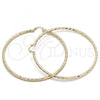 Oro Laminado Extra Large Hoop, Gold Filled Style Diamond Cutting Finish, Golden Finish, 02.213.0156.80