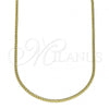 Oro Laminado Basic Necklace, Gold Filled Style Miami Cuban Design, Polished, Golden Finish, 04.213.0256.18