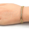 Oro Laminado Basic Bracelet, Gold Filled Style Polished, Golden Finish, 03.319.0003.07