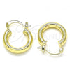 Oro Laminado Small Hoop, Gold Filled Style Polished, Golden Finish, 02.170.0235.25