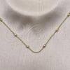 Oro Laminado Basic Necklace, Gold Filled Style Rolo and Ball Design, Polished, Golden Finish, 04.213.0323.24