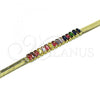 Oro Laminado Fancy Bracelet, Gold Filled Style with Multicolor Cubic Zirconia, Polished, Golden Finish, 04.341.0097.3.07