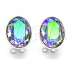 Rhodium Plated Stud Earring, with Paradise Shine Swarovski Crystals, Polished, Rhodium Finish, 02.239.0015.10