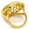 Oro Laminado Multi Stone Ring, Gold Filled Style with White Crystal, Polished, Golden Finish, 01.241.0014.07 (Size 7)