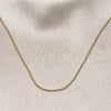 Oro Laminado Basic Necklace, Gold Filled Style Ball Design, Polished, Golden Finish, 04.341.0129.20