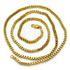 Oro Laminado Basic Necklace, Gold Filled Style Box Design, Polished, Golden Finish, 04.317.0005.18