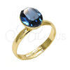 Oro Laminado Multi Stone Ring, Gold Filled Style with Montana Swarovski Crystals, Polished, Golden Finish, 01.239.0004.5 (One size fits all)