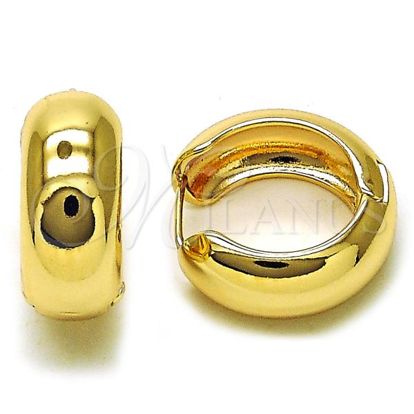 Oro Laminado Huggie Hoop, Gold Filled Style Polished, Golden Finish, 02.195.0306.22