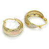 Oro Laminado Small Hoop, Gold Filled Style Polished, Tricolor, 02.106.0004.1.20