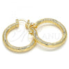 Oro Laminado Medium Hoop, Gold Filled Style Matte Finish, Golden Finish, 02.170.0232.30